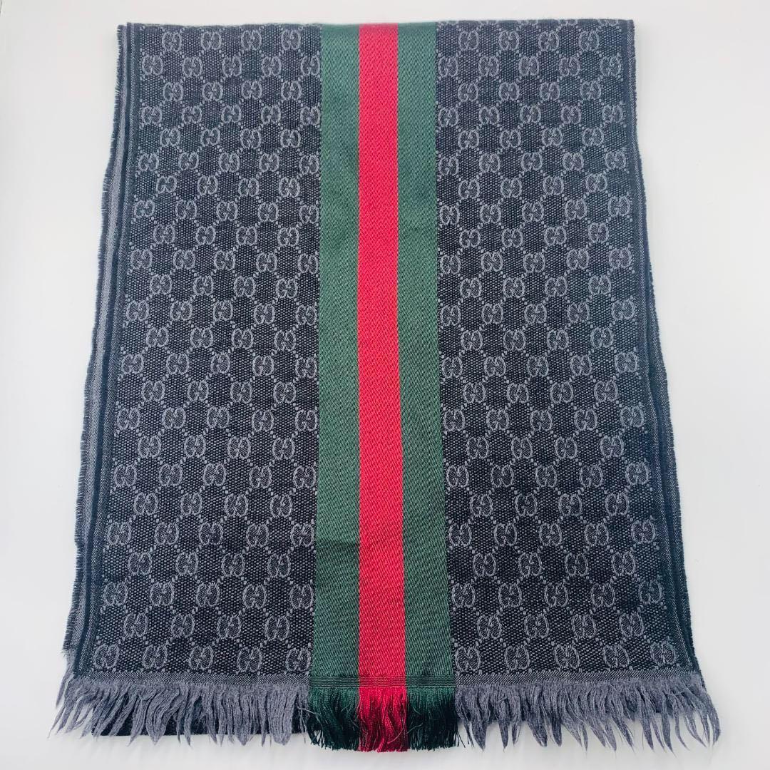 GUCCI グッチ マフラー ストール GG柄 シェリーライン