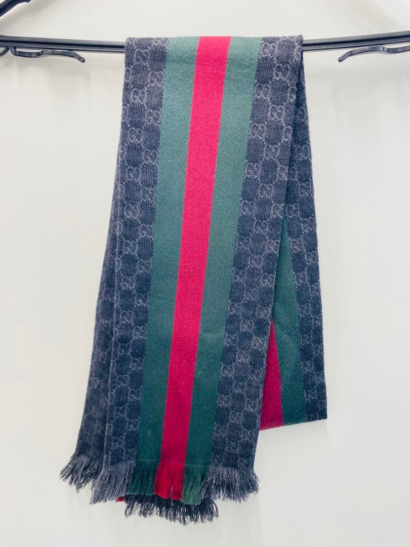 GUCCI グッチ マフラー ストール GG柄 シェリーライン