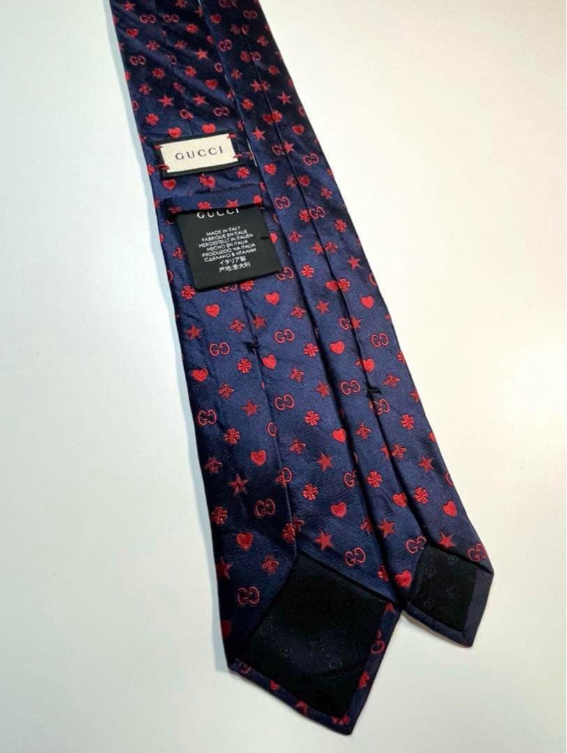 ✨良品✨GUCCI グッチ ネクタイ GG柄 星 ハート　蜂　クローバー