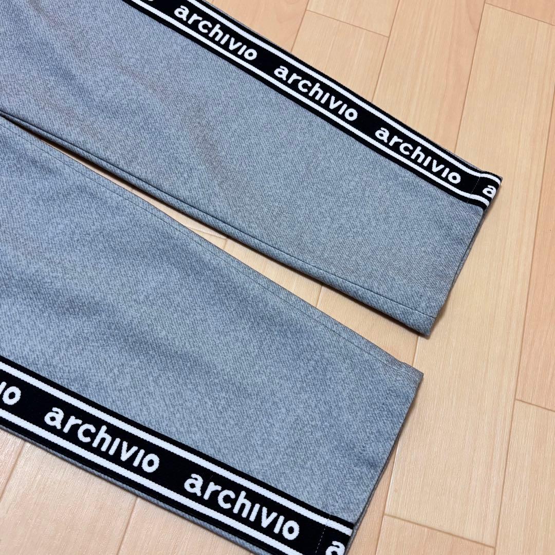 【新品】アルチビオ ストレッチパンツ サイドロゴ　グレー Mサイズ
