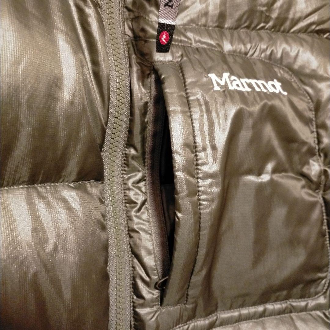 テイトMarmot ダウンベスト グリーン＆グリーン格子柄 リバーシブル