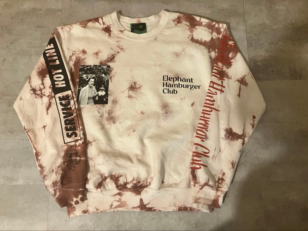 peate タイダイ柄 Elephant HamburgerClub スウェット
