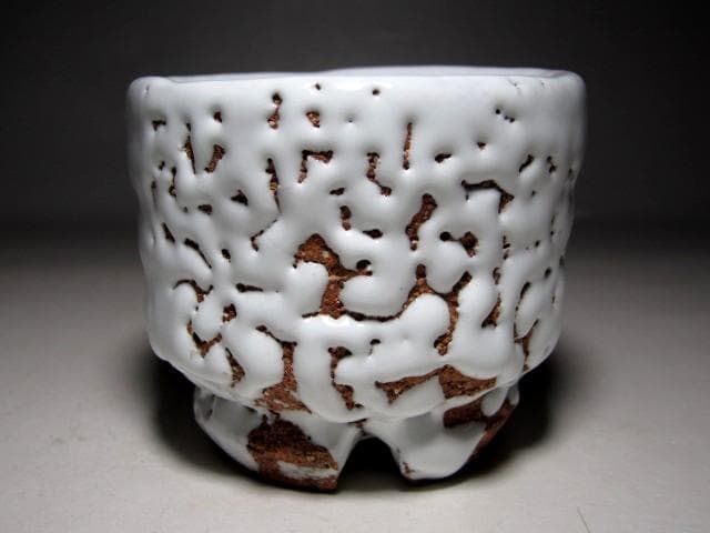 人間国宝 十一代 三輪休雪 萩焼盃 温もりのある手取りの逸品　　　　e63