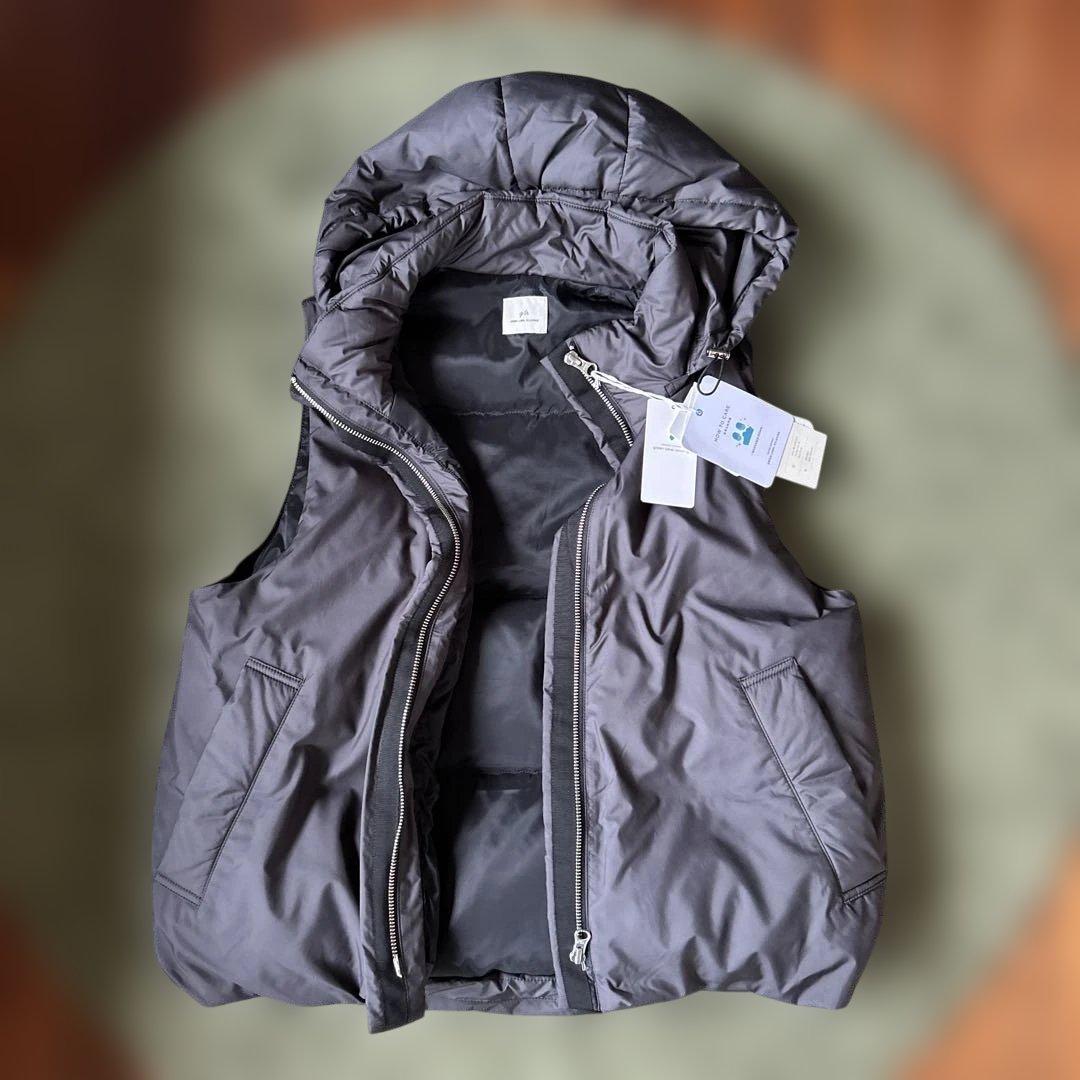 green label relaxing レディース　フード付ダウンベスト　黒