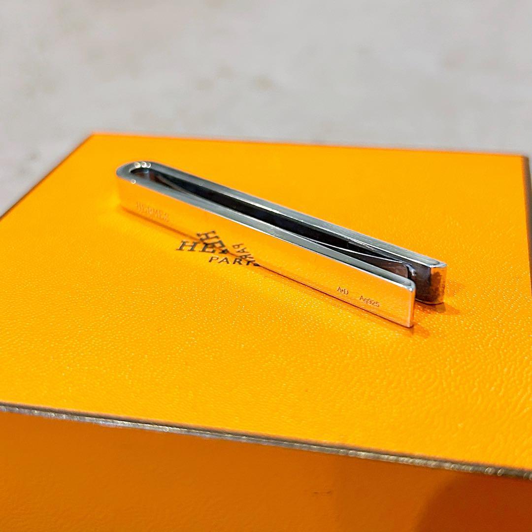 【超希少】HERMES Hデザイン ネクタイピン タイバー silver925