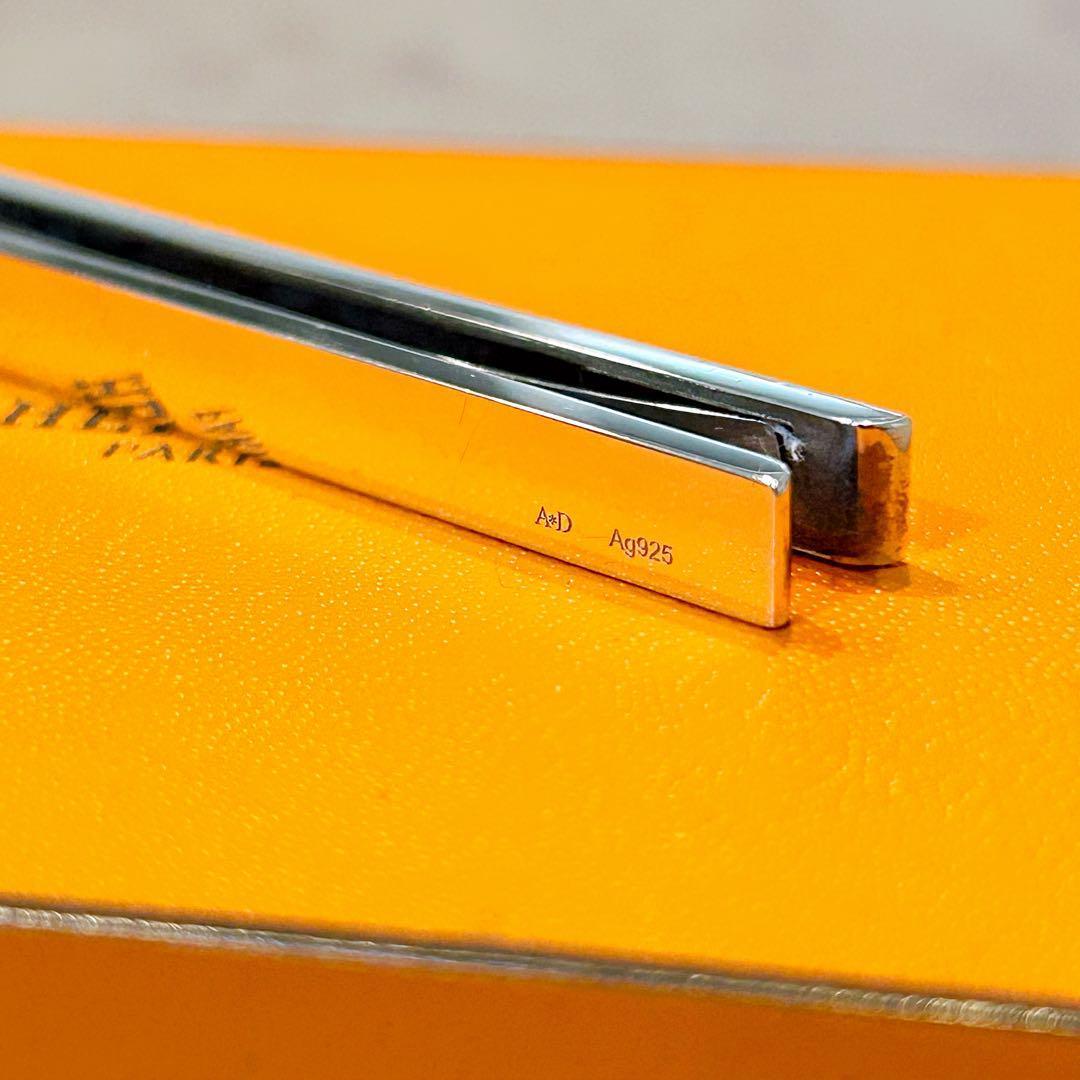 【超希少】HERMES Hデザイン ネクタイピン タイバー silver925