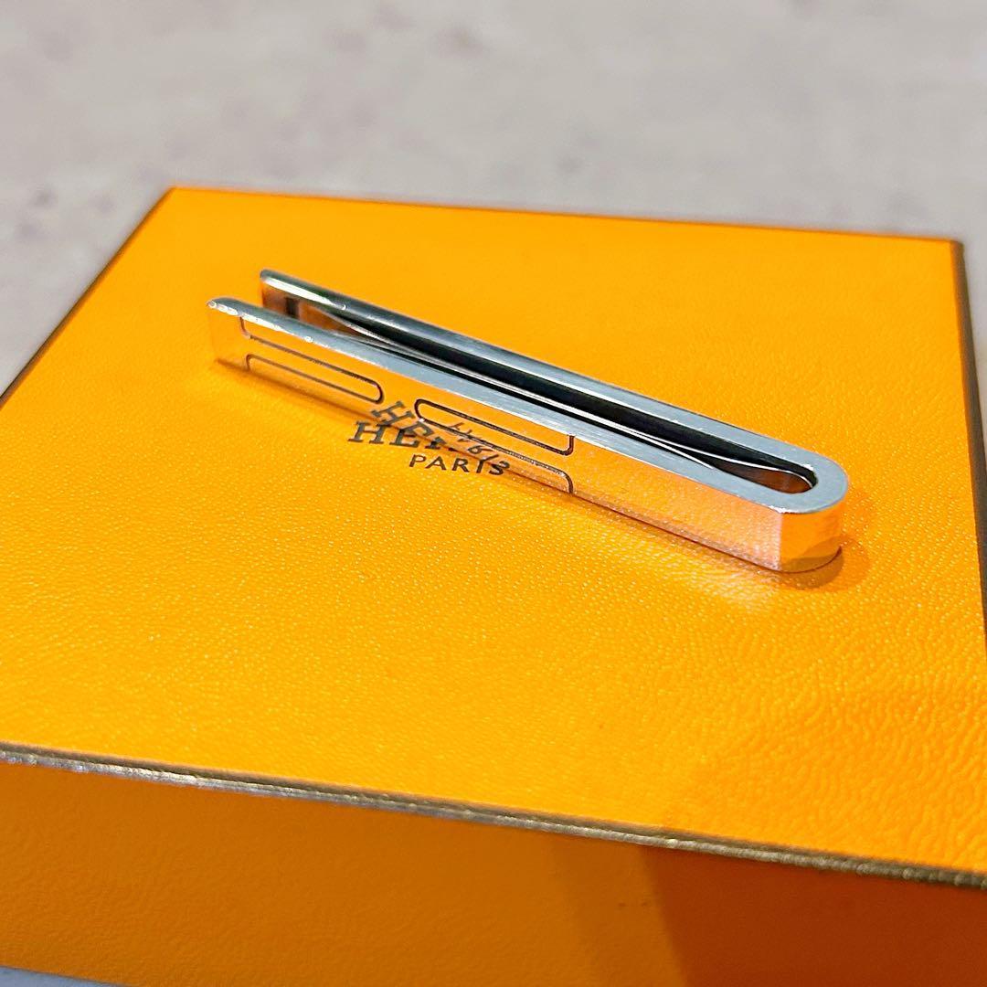 【超希少】HERMES Hデザイン ネクタイピン タイバー silver925