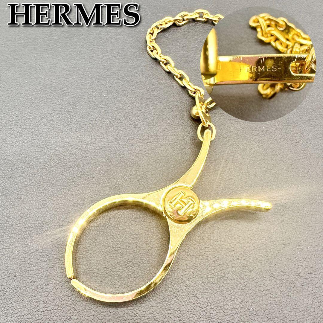 美品★HERMES エルメスゴールド グローブホルダー★C66