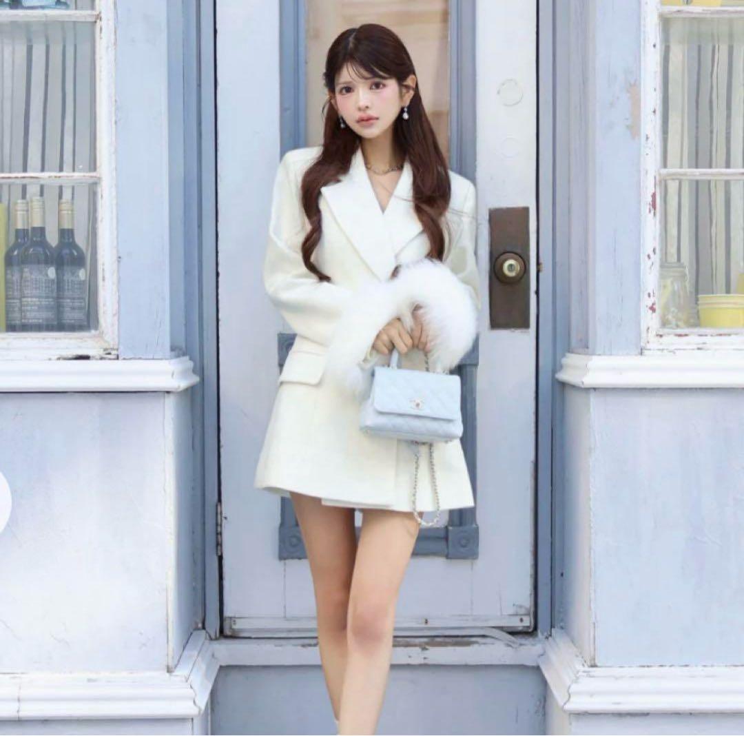 Randy エレガントファージャケットワンピース