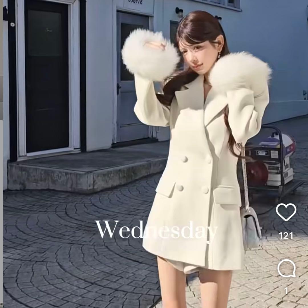 Randy エレガントファージャケットワンピース