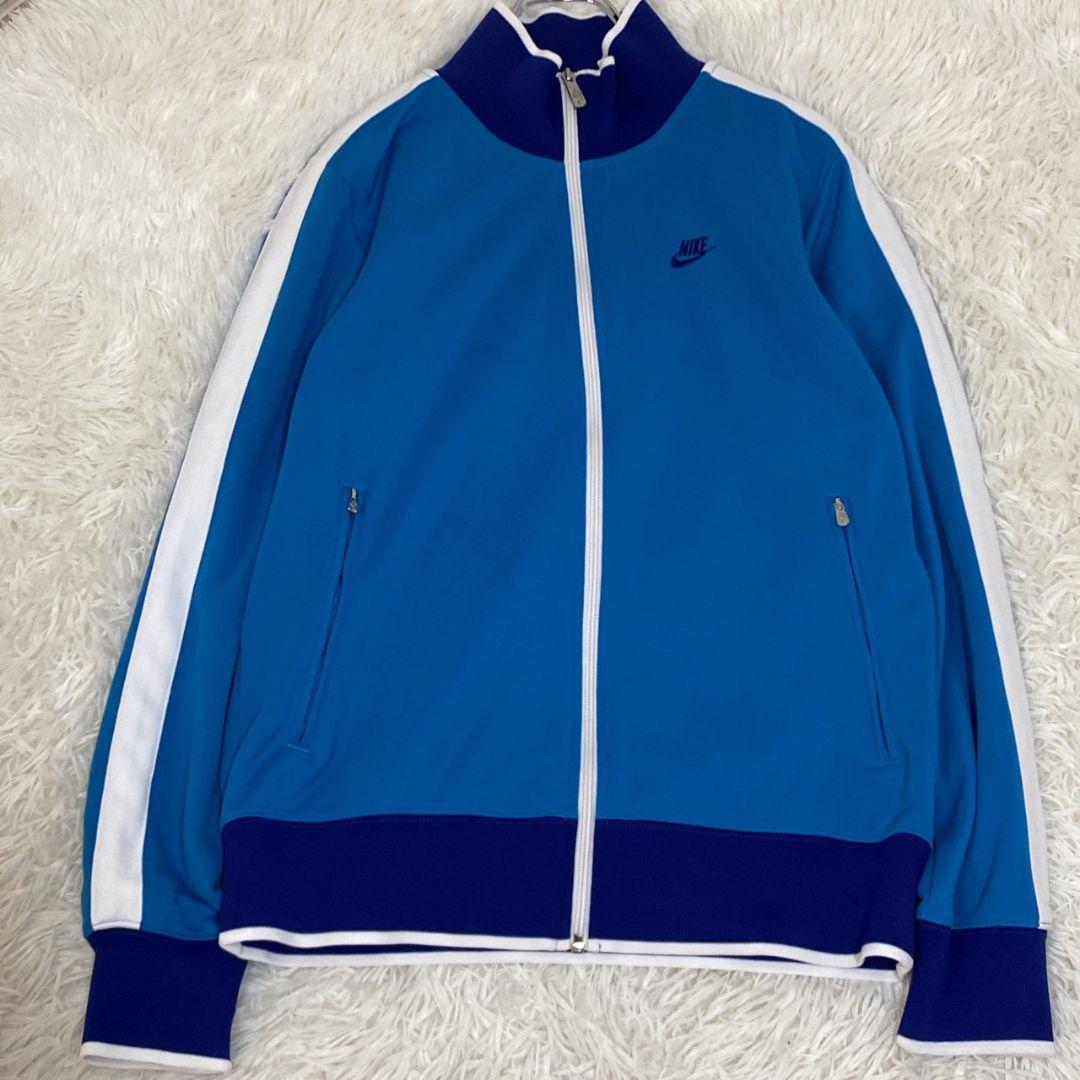 極美品 NIKE ナイキ トラックジャケット ジャージ ハイネック ブルー M