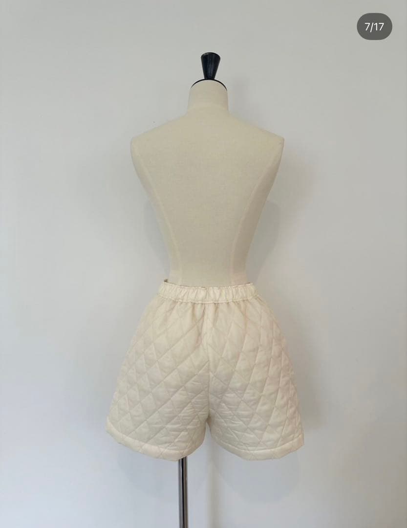 rosymonster posy キルティング ショートパンツ アイボリー