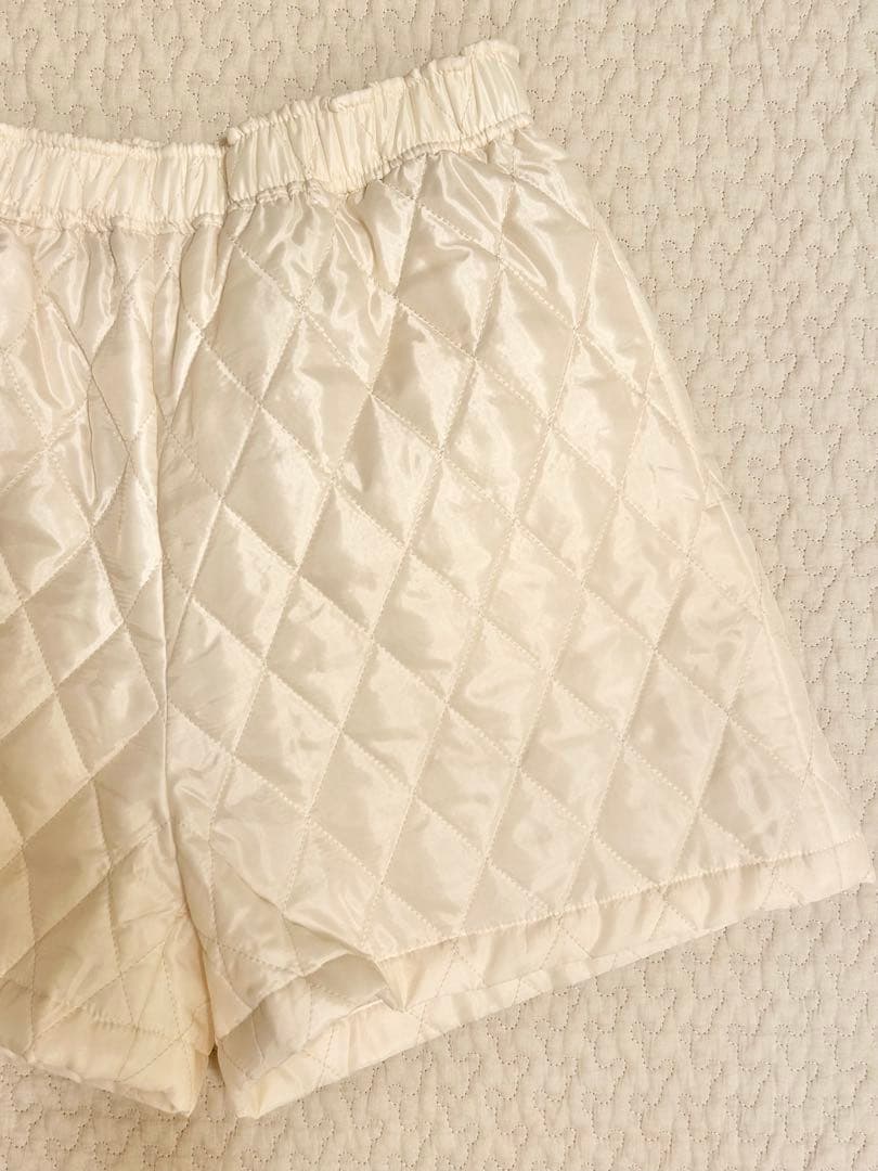 rosymonster posy キルティング ショートパンツ アイボリー