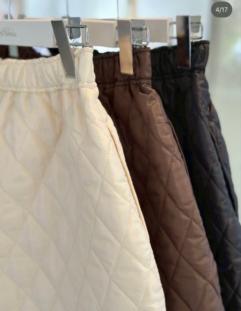 rosymonster posy キルティング ショートパンツ アイボリー