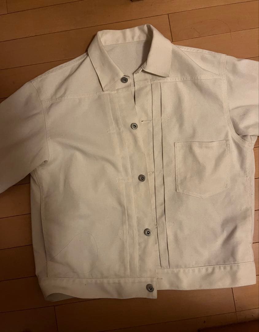 短丈白デニムジャケット　archive 00s ダークウェアopium y2k