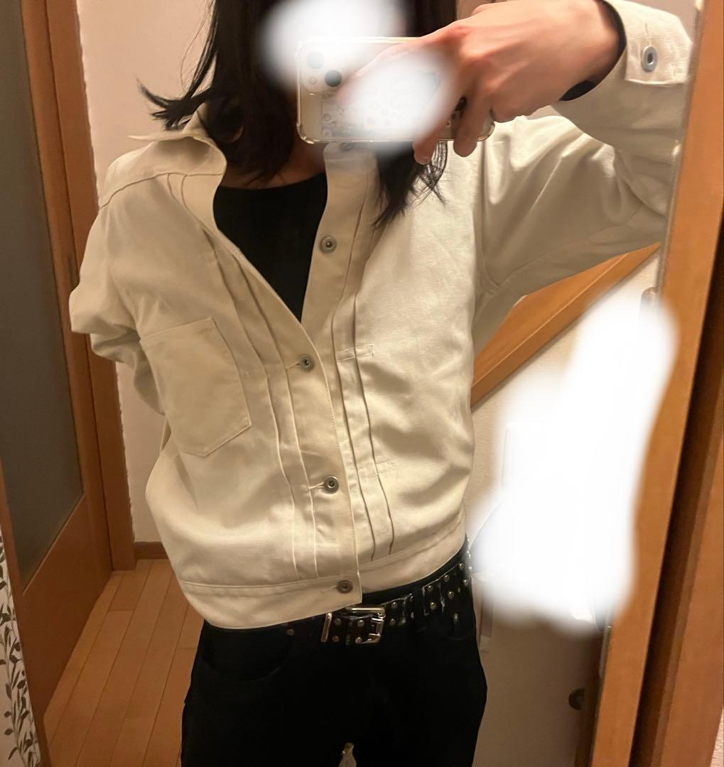 短丈白デニムジャケット　archive 00s ダークウェアopium y2k