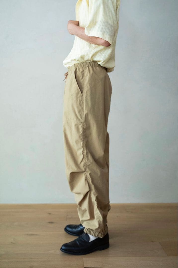 【25SS】cantate ナイロン ベイカーパンツ 48 ベージュ