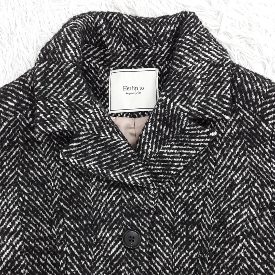 新品未使用◎Her lip to へリンボーンブレンドクラシックコート こじはる