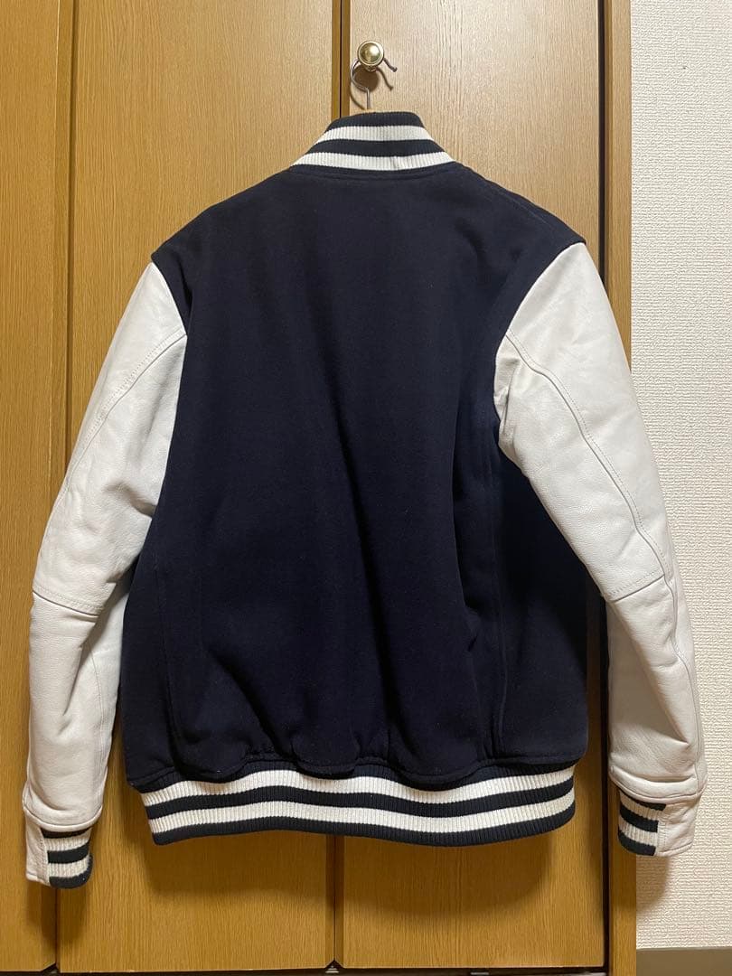NEWERA スタジャン ネイビー/ホワイト Mサイズ