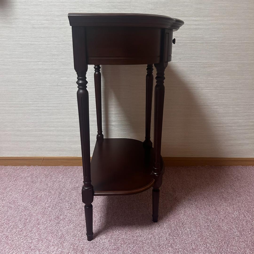 LA CASE　ラカーサ　木製　オーバル型　コンソールテーブル　引き出し付き