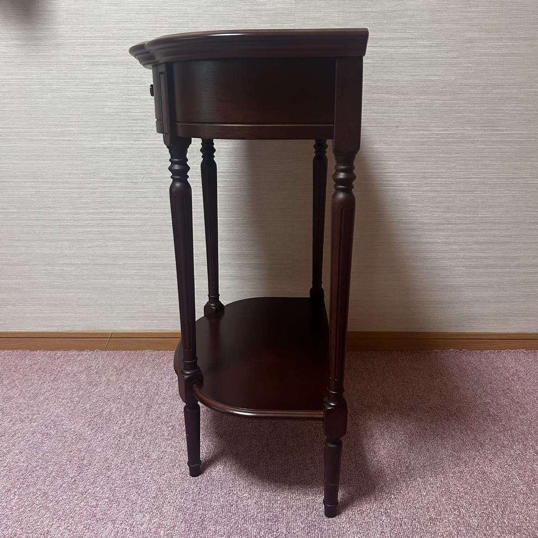 LA CASE　ラカーサ　木製　オーバル型　コンソールテーブル　引き出し付き