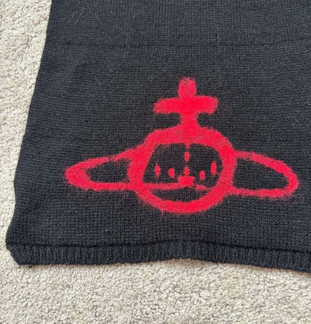 【美品】ヴィヴィアン　ウエストウッド　マフラー　リバーシブル　オーブ　スカル