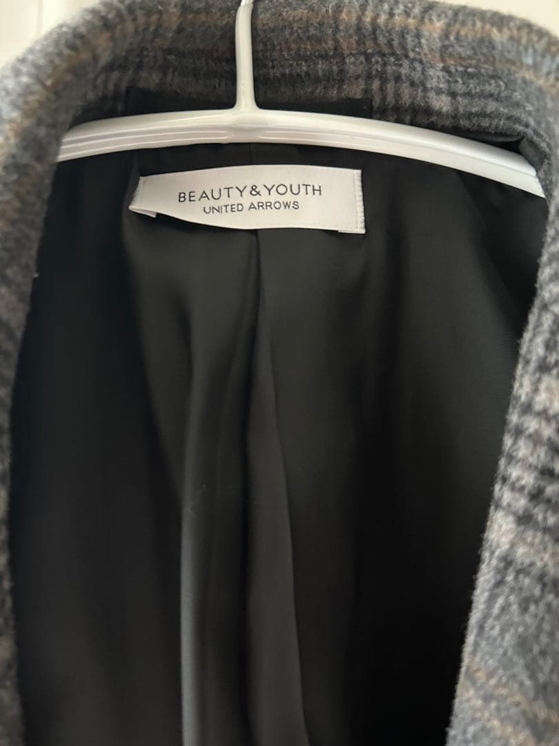 BEAUTY&YOUTH チェスターコート グレー系チェック