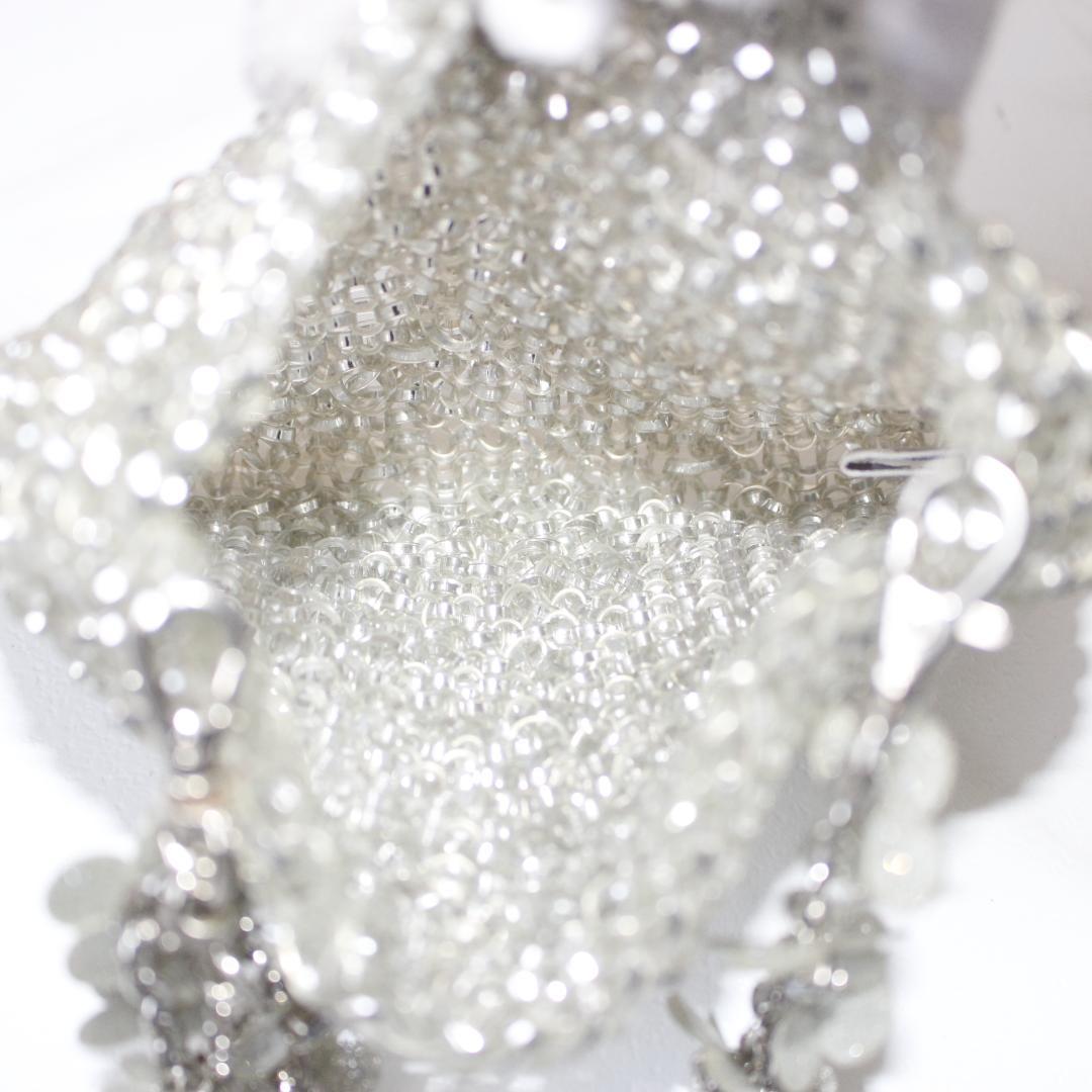 ANTEPRIMA チェーンハンドバッグ ワイヤーバッグ シルバー フラワー