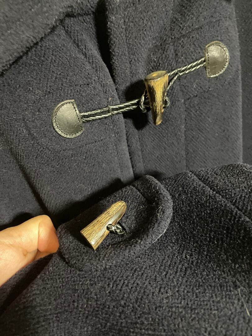 90s オールドburberrysダッフルコート ネイビー 襟付き