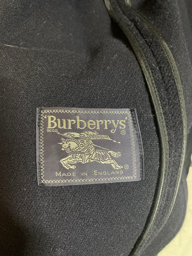 90s オールドburberrysダッフルコート ネイビー 襟付き