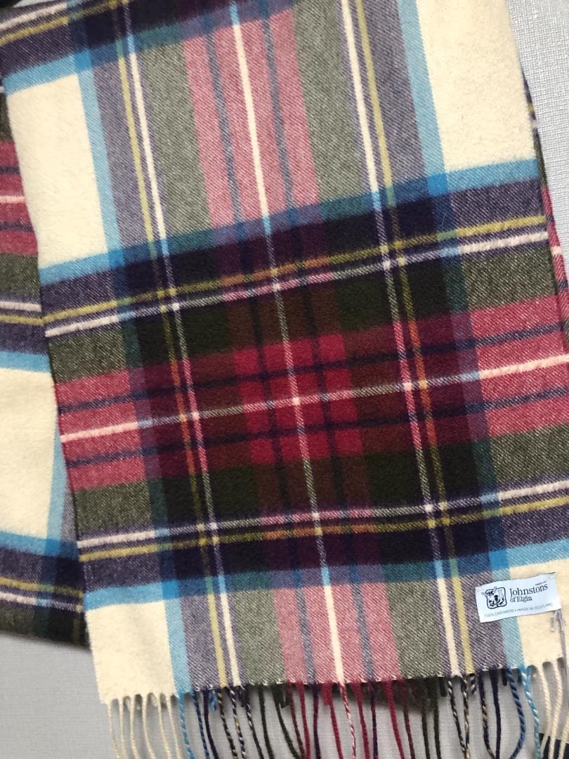 新品 JOHNSTONS WA000057 中判カシミアストール 旧タグ