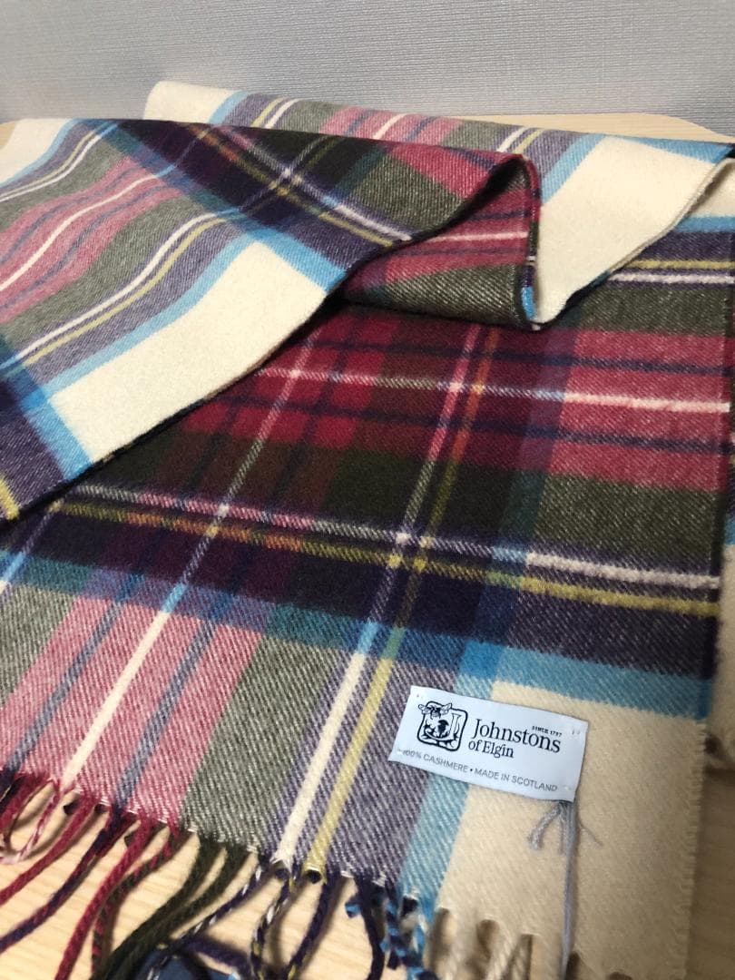 新品 JOHNSTONS WA000057 中判カシミアストール 旧タグ