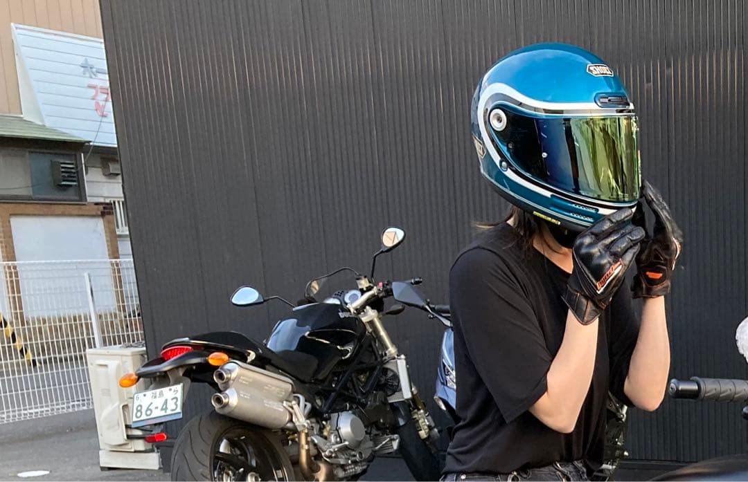 SHOEI ビーコム付き　ミラーシールド　Glamster ビバーク