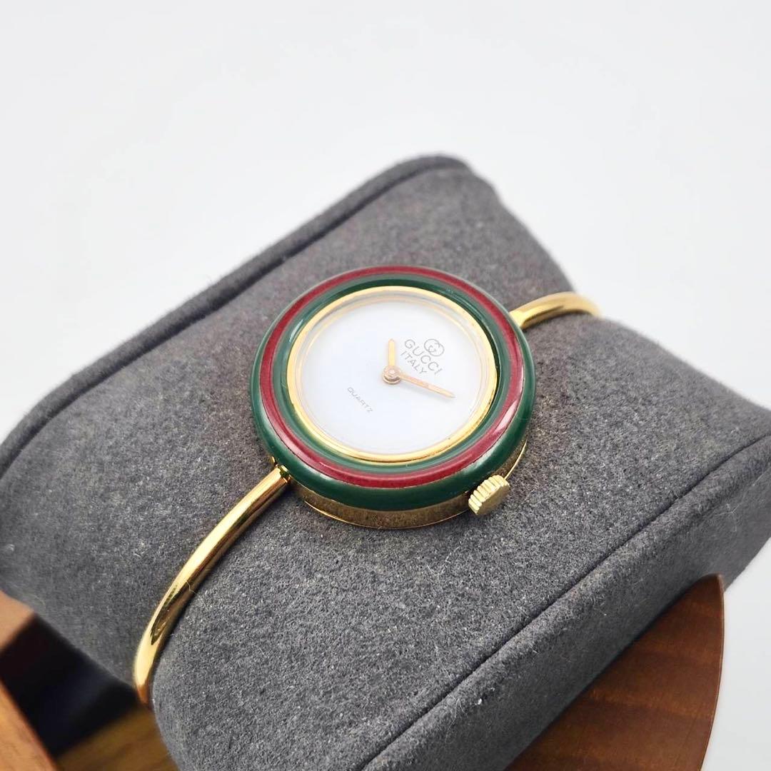 GUCCI チェンジベゼル 腕時計 クォーツ　レディースゴールド　全6色　保存箱