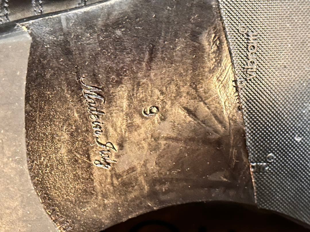 希少 2006年製 ルイヴィトン ストラップ レザーブーツ 9 28cm 伊製