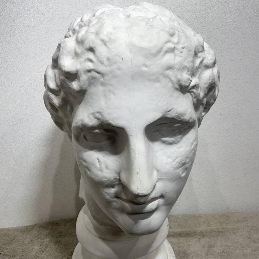 西洋 石膏像 パルテノン ラボルト デッサン 首像 アンティーク 　XＺ3374
