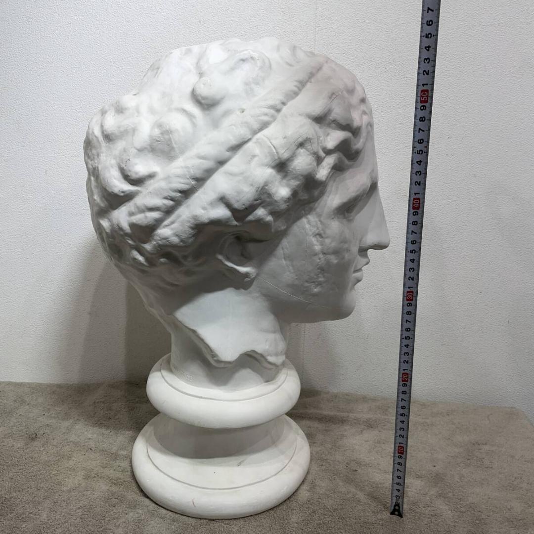 西洋 石膏像 パルテノン ラボルト デッサン 首像 アンティーク 　XＺ3374