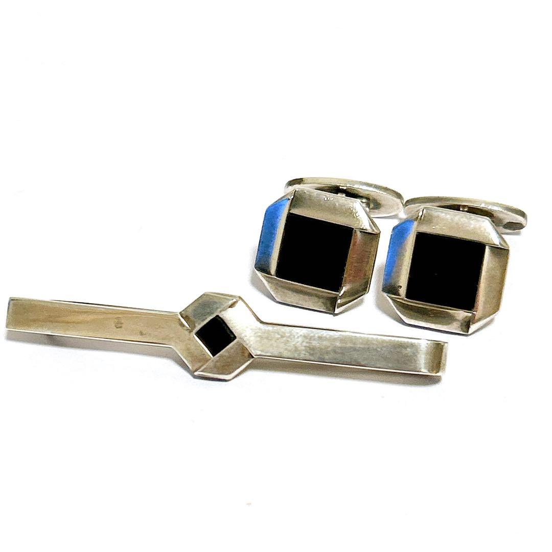 【レトロ】　ジョージジャンセン　タイピン　カフス　オキニス　925 2点セット