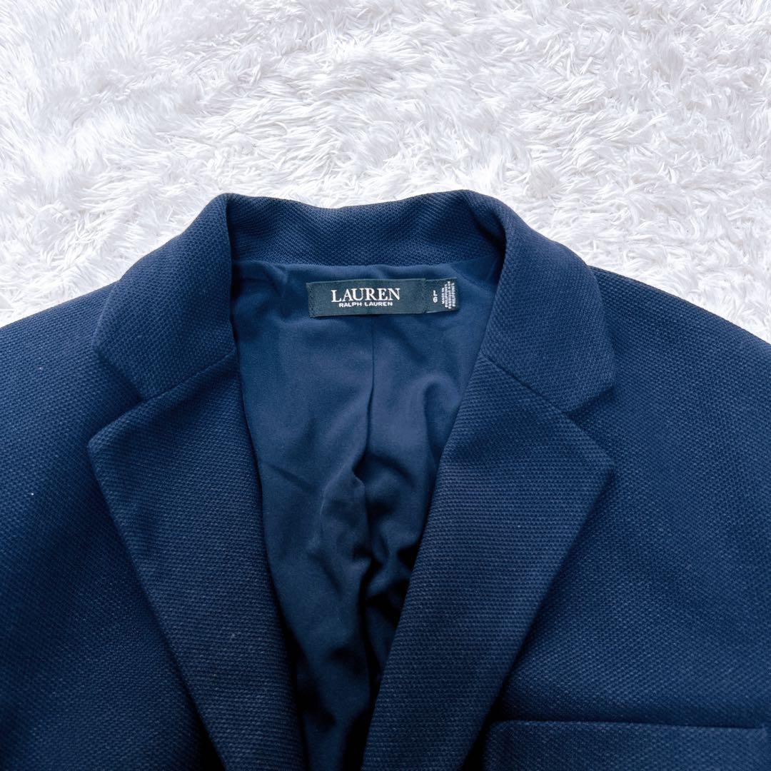ローレンラルフローレン　テーラードジャケット　紺ブレ　ワッペン　銀ボタン
