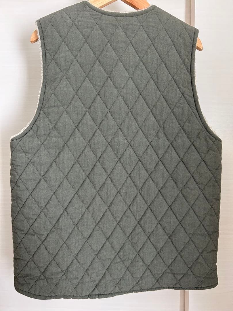 2023AW Veritecoeur リバーシブルボアベスト　カーキ