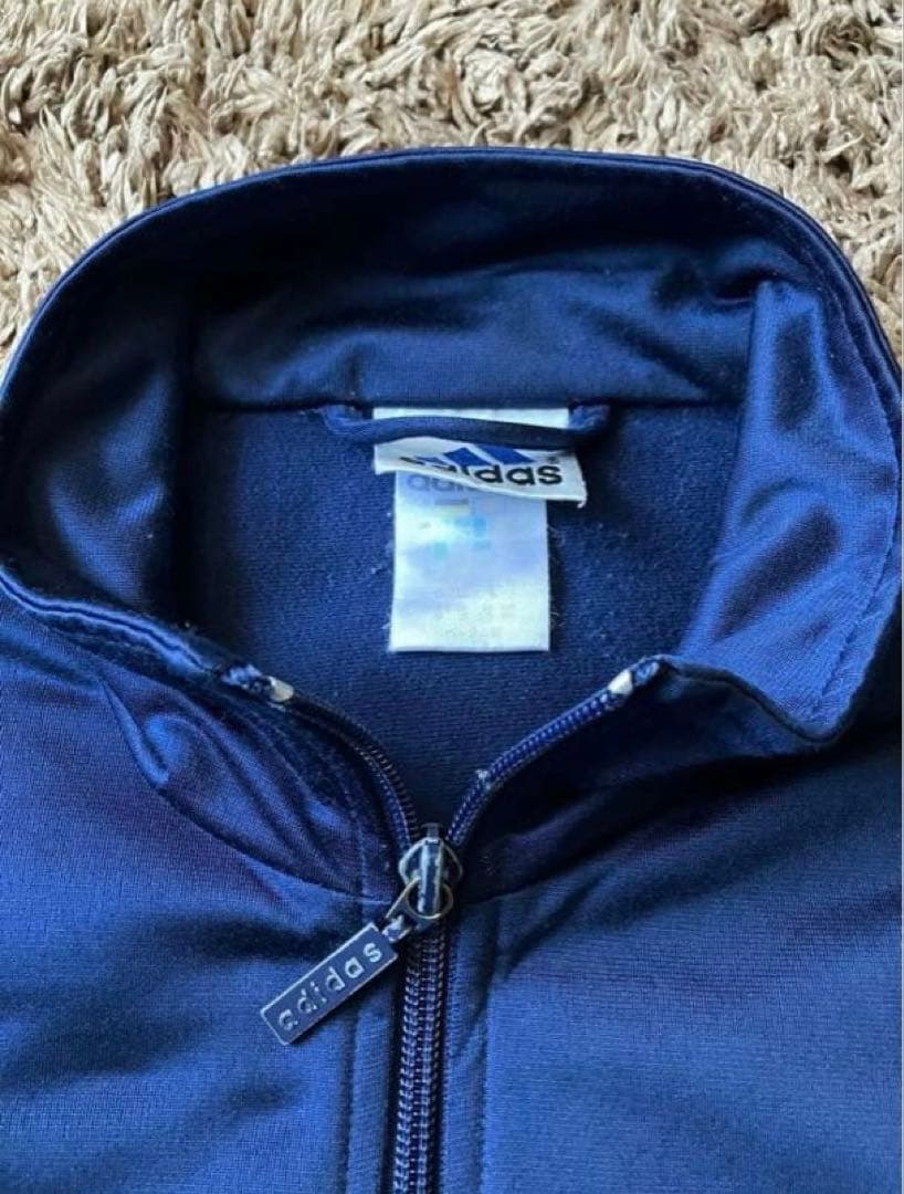 90's adidas アディダス トラック ジャケット ジャージ ネイビー 紺