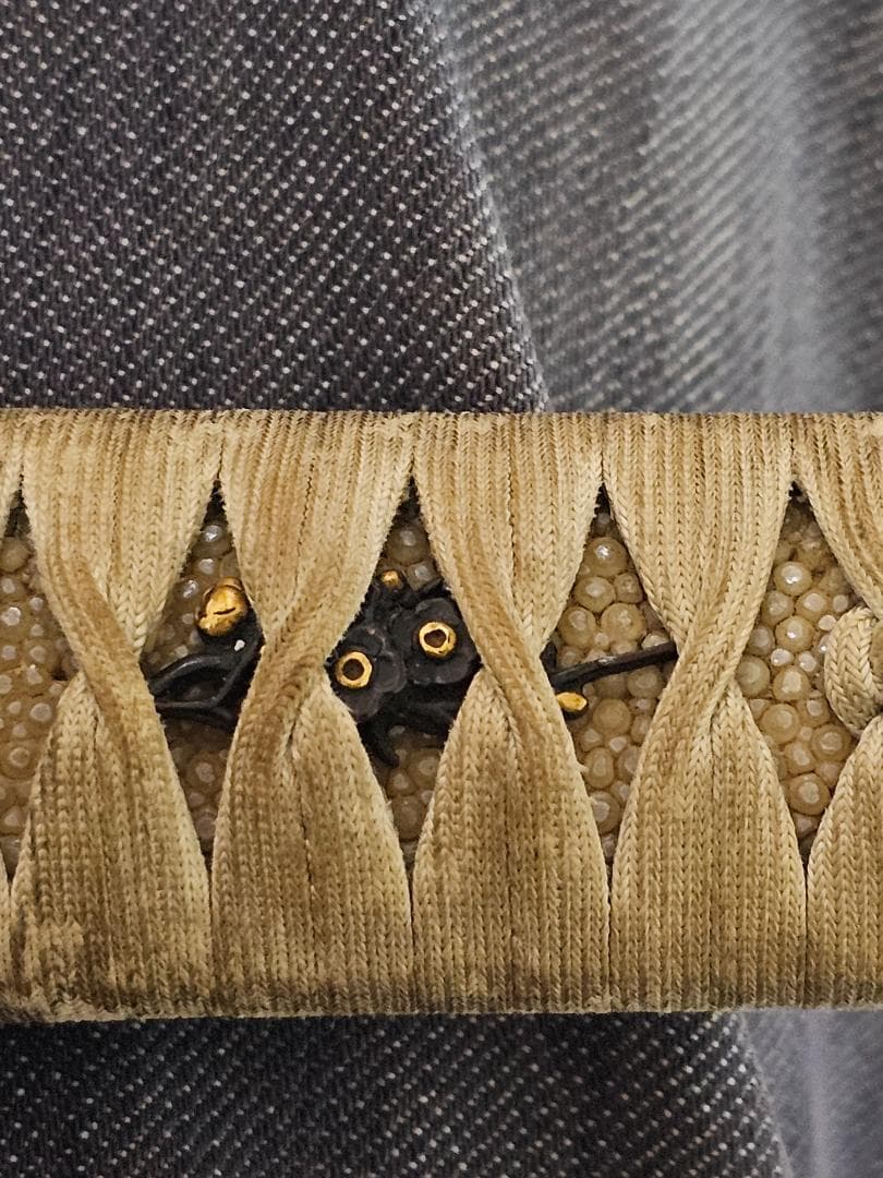 コ*ー様 追加写真あり 江戸時代 短刀の束と笄と鞘 小束 小刀 梅に鶯