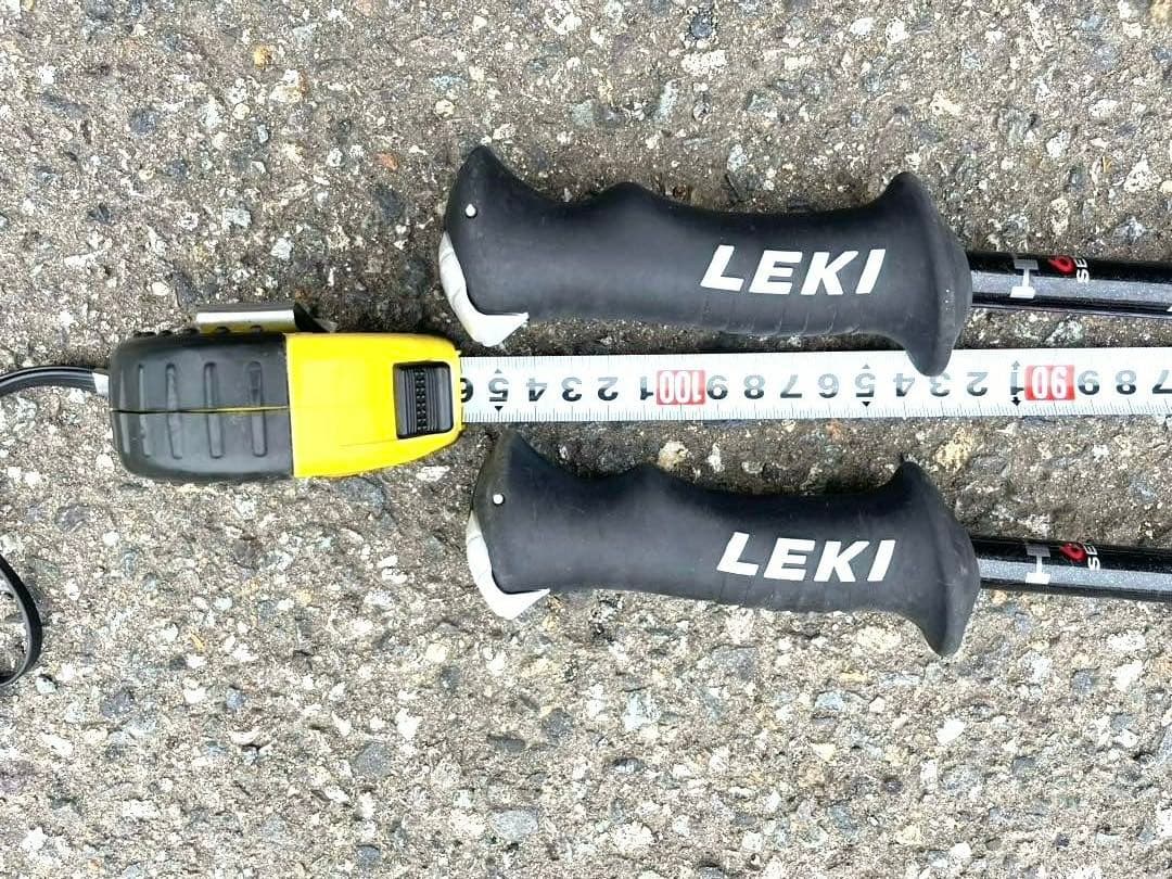LEKI スキー ストック 長さ105cm ブラック