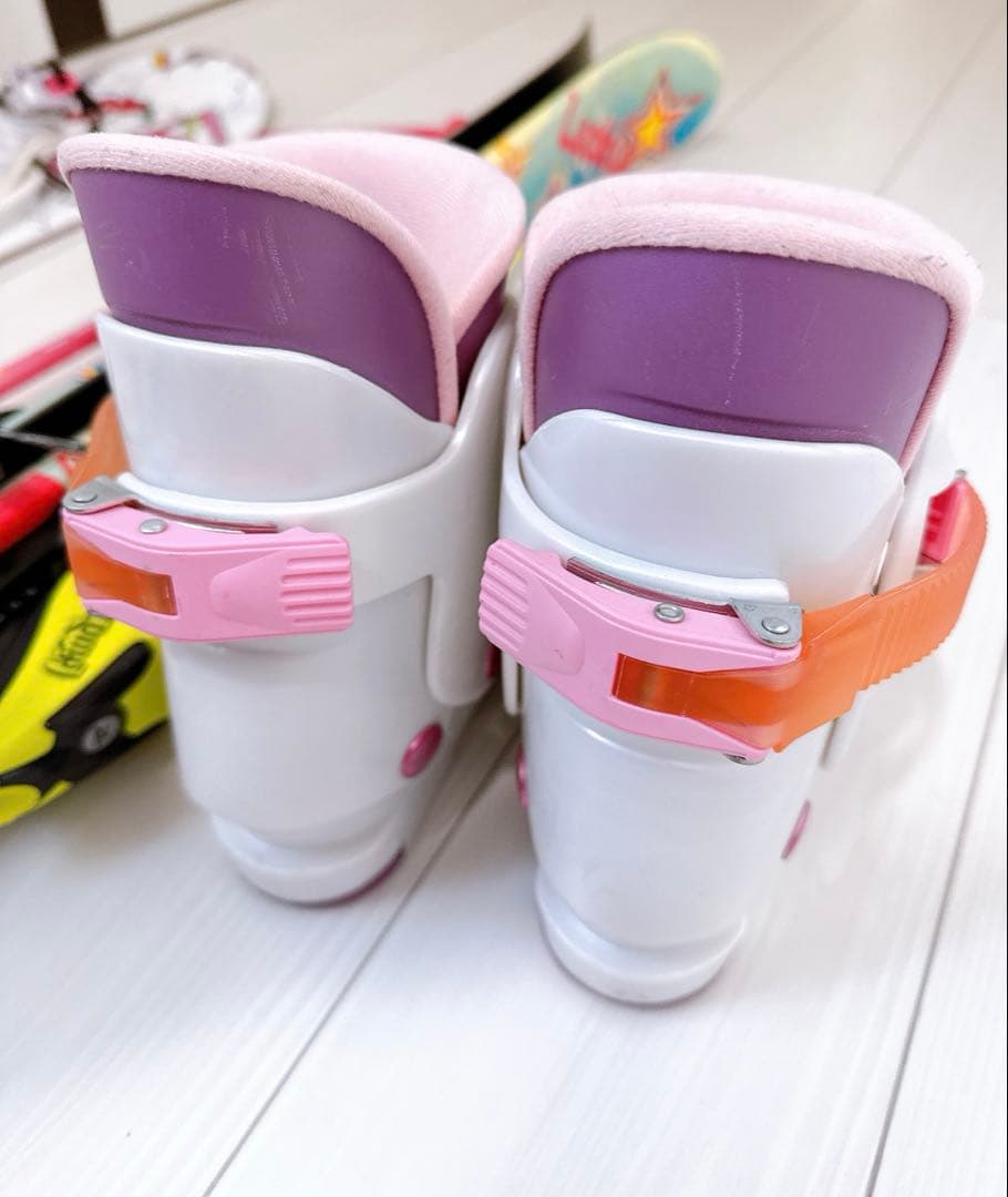 キッズ90cm スキーセット（4点　板　ビンディング　ストック　ブーツ）