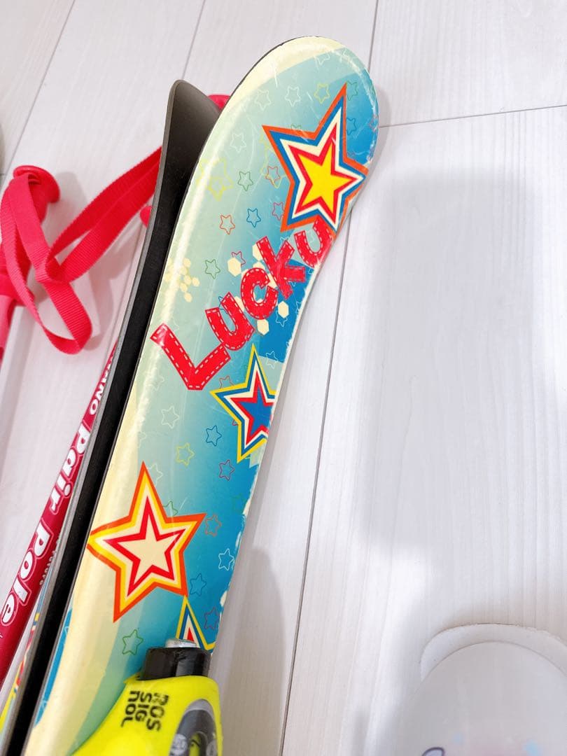 キッズ90cm スキーセット（4点　板　ビンディング　ストック　ブーツ）