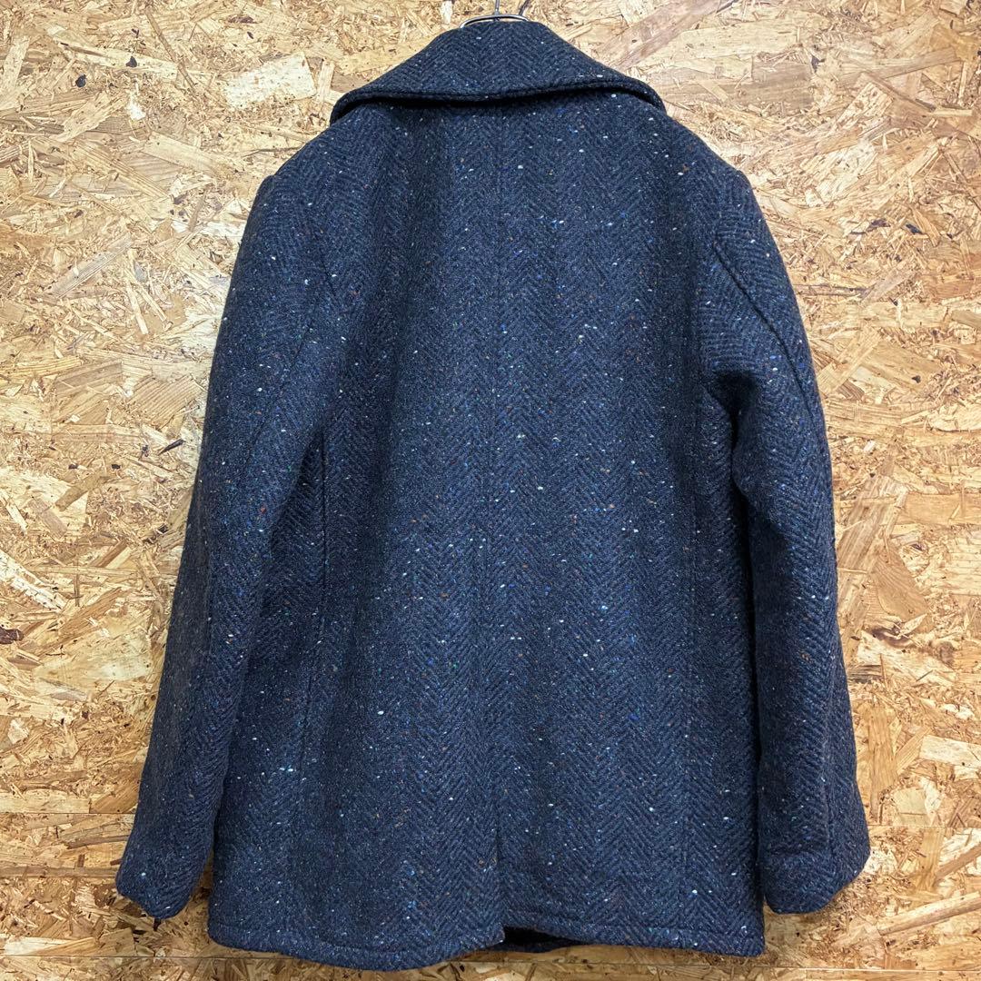 ★USA製★Schott★Pコート★740★マーブル★サイズ40★L相当★紺★