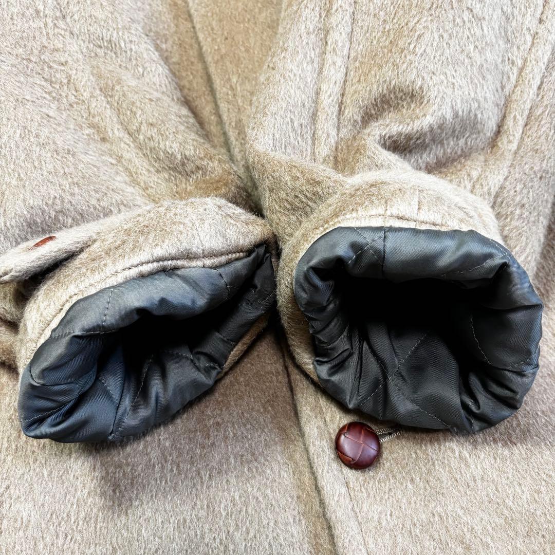 狂四郎　ビンテージ　ステンカラーコートキャメル100% イタリア生地 LL