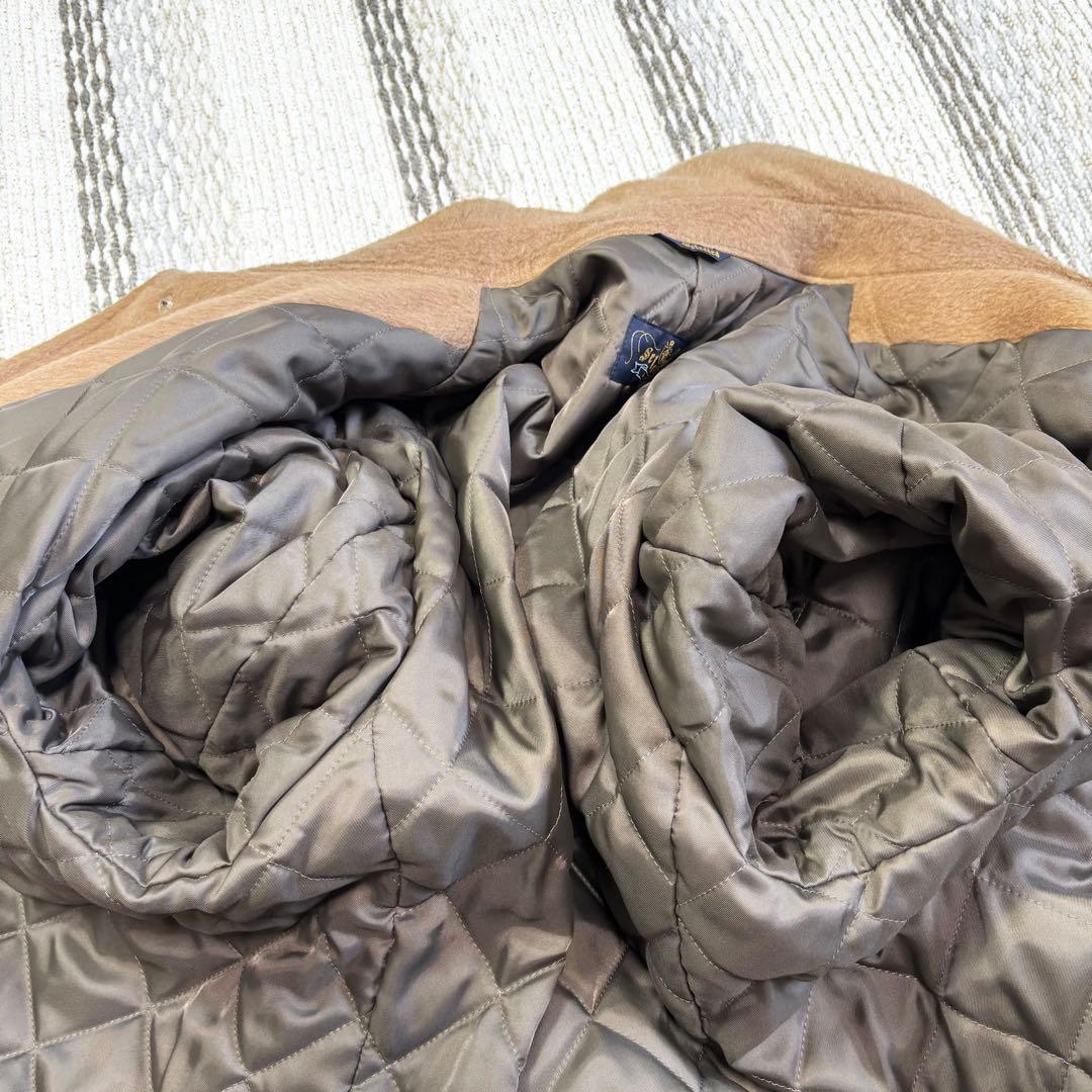 狂四郎　ビンテージ　ステンカラーコートキャメル100% イタリア生地 LL