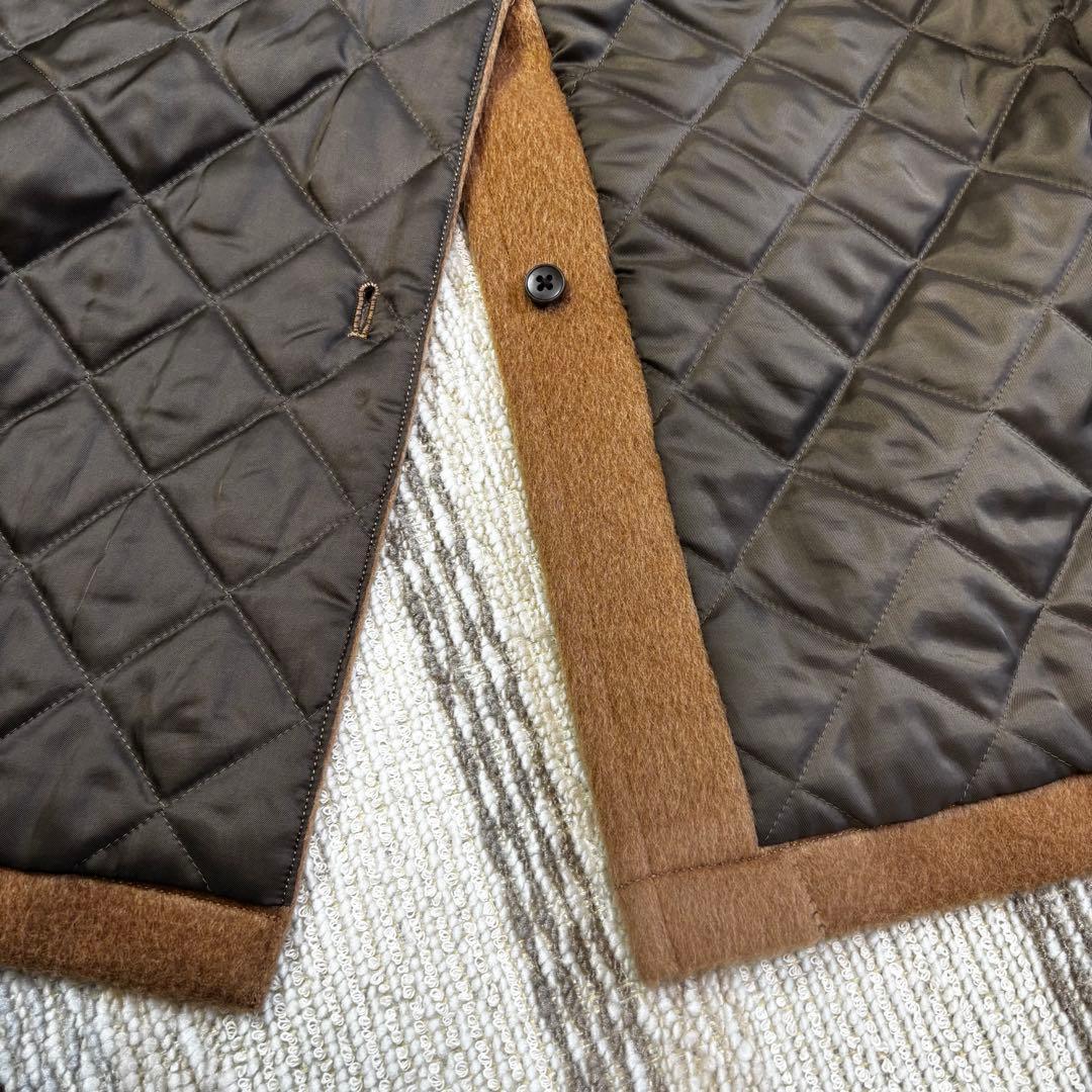 狂四郎　ビンテージ　ステンカラーコートキャメル100% イタリア生地 LL