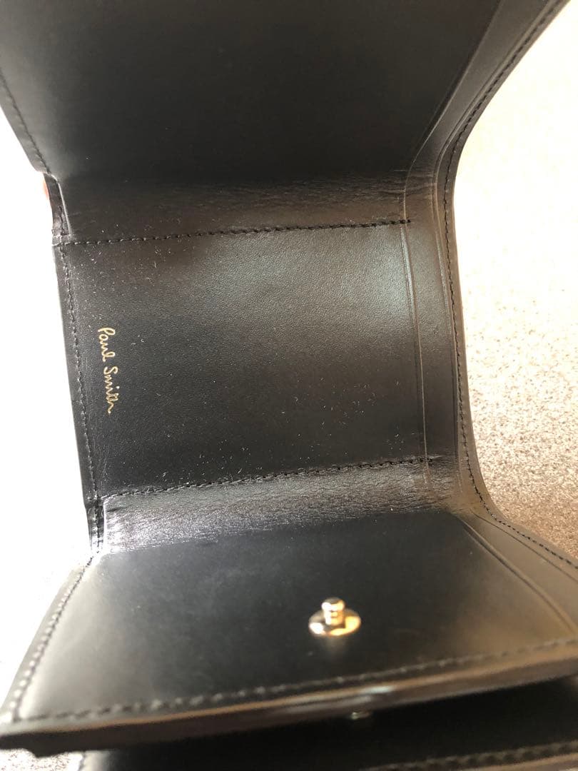 Paul Smith ブラックレザー 三つ折り財布　ポールスミス　ウォレット